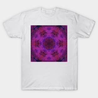 Weave Mandala Pink Purple and Blue T-Shirt